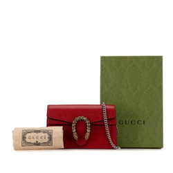 Gucci Dionysus Chain Shoulder Bag 476432 Red Leather Women's GUCCI