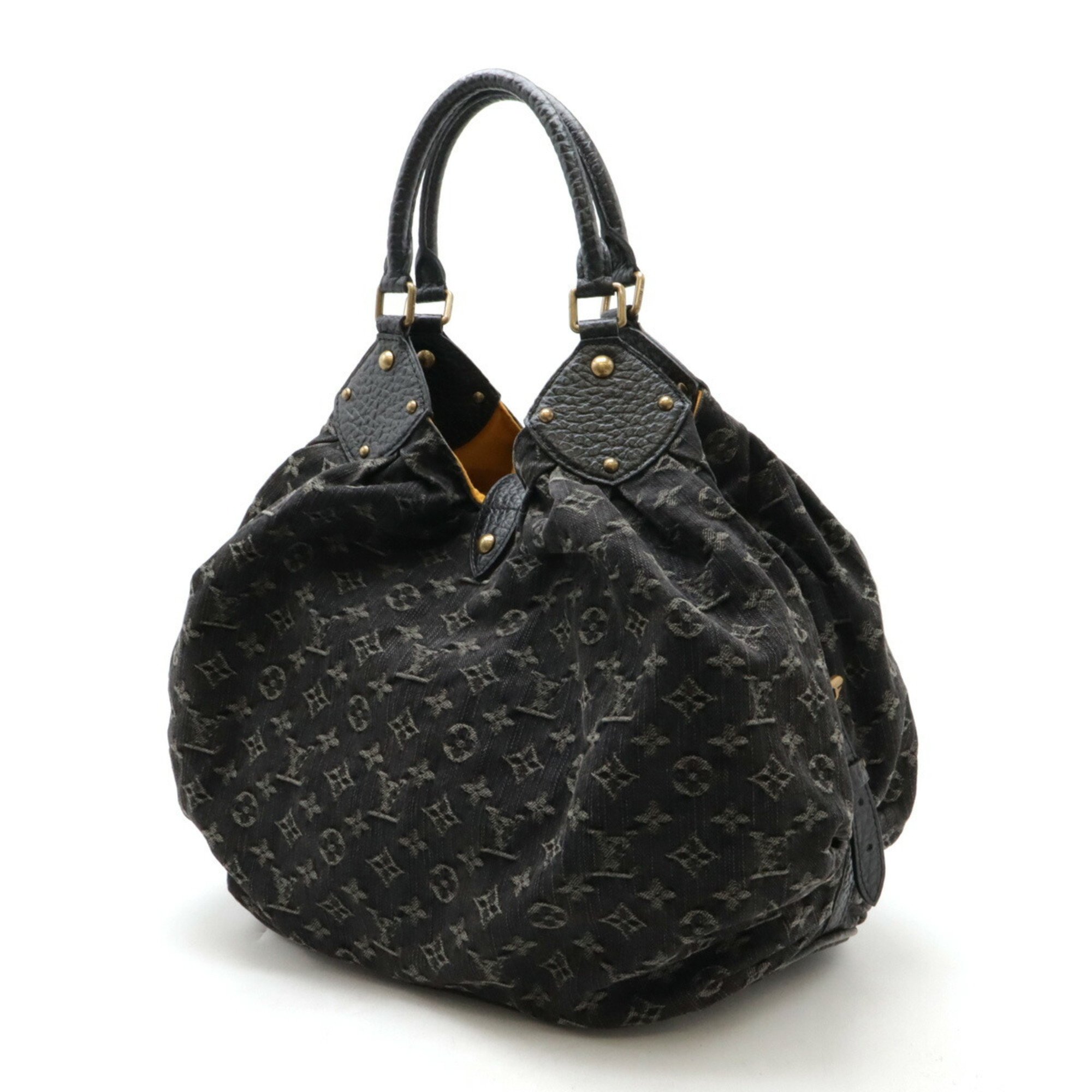 LOUIS VUITTON Louis Vuitton Monogram Denim XL Shoulder Bag Handbag Noir Black M95510