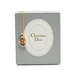 Christian Dior Dior CD Circle Necklace Gold Plated Women's