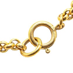 Chanel Coco Mark Clover Four Leaf Motif Necklace Gold Plated Women's CHANEL