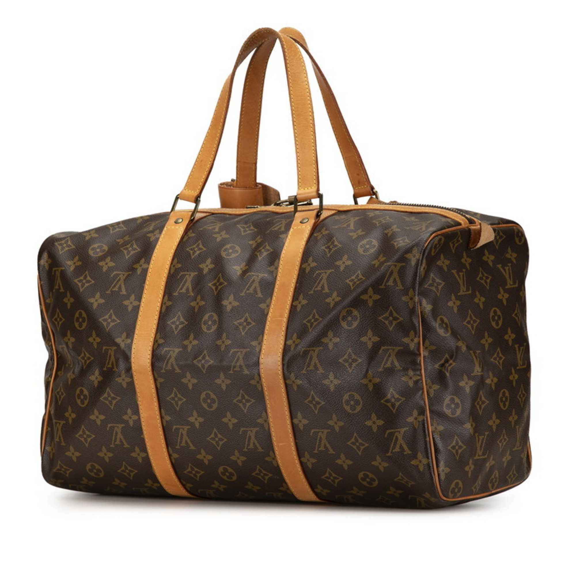 Louis Vuitton Monogram Sax Pool 45 Boston Bag Travel M41624 Brown PVC Leather Women's LOUIS VUITTON