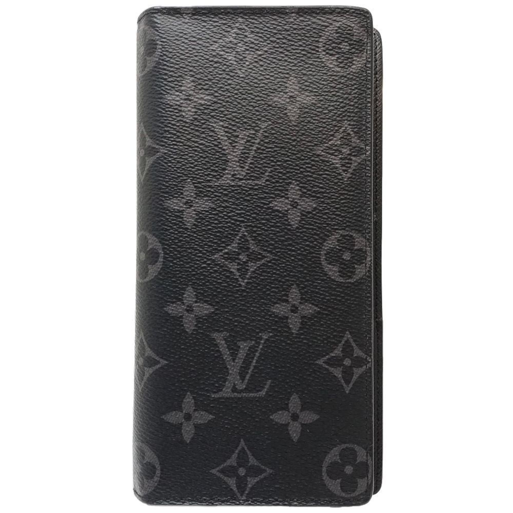 LOUIS VUITTON Louis Vuitton Wallet/Coin Case M61697 Portefeuille Brazza Monogram Eclipse Noir 180751