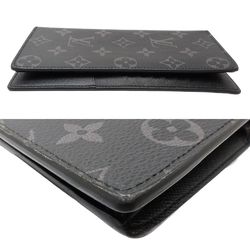 LOUIS VUITTON Louis Vuitton Wallet/Coin Case M61697 Portefeuille Brazza Monogram Eclipse Noir 180751