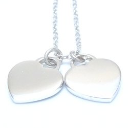 TIFFANY&Co. Tiffany Return to Double Heart Tag Necklace Blue Silver 925 292548