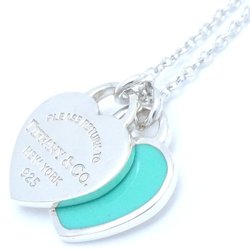 TIFFANY&Co. Tiffany Return to Double Heart Tag Necklace Blue Silver 925 292548