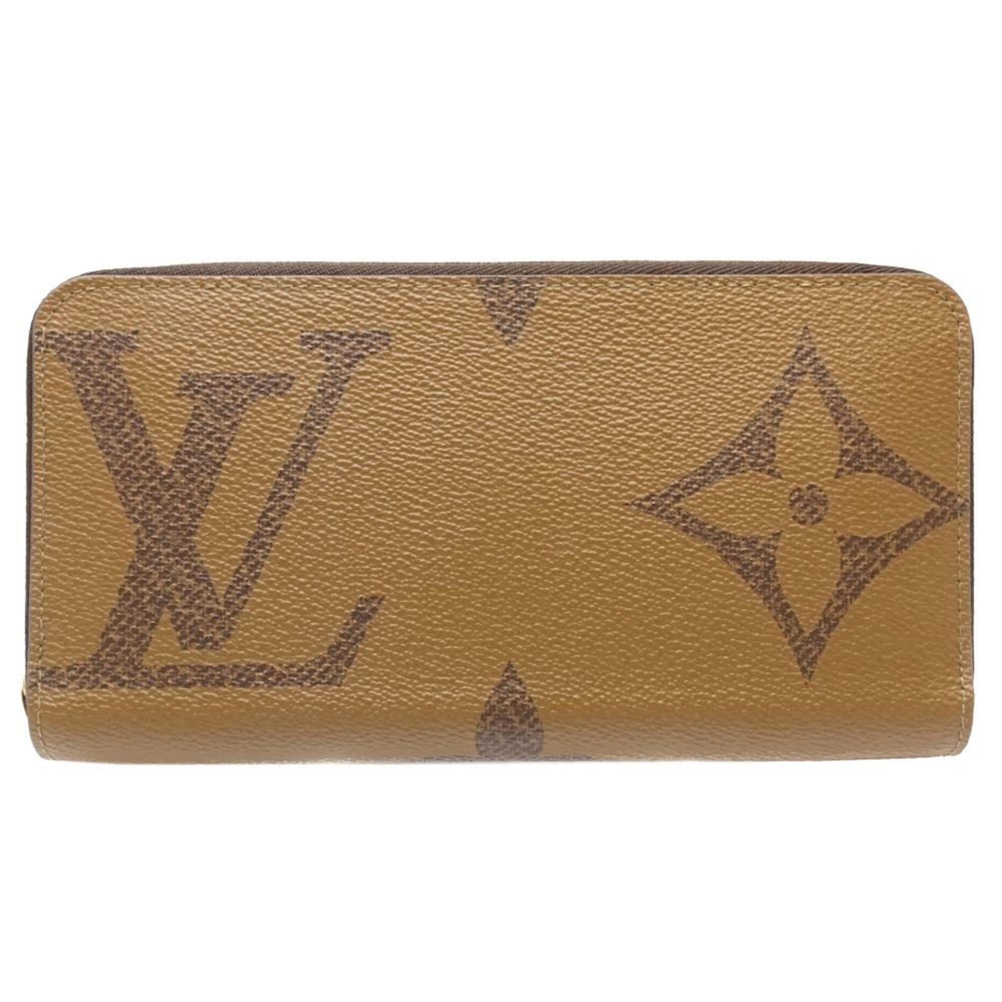 LOUIS VUITTON Louis Vuitton Monogram Long Wallet M69353 Zippy Giant Reverse Brown 180744