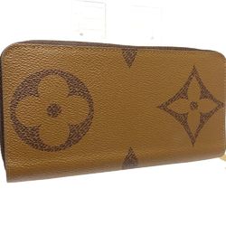 LOUIS VUITTON Louis Vuitton Monogram Long Wallet M69353 Zippy Giant Reverse Brown 180744