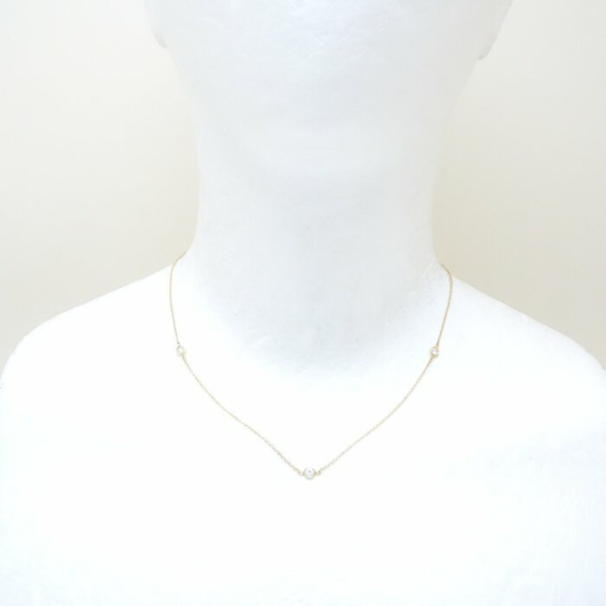 TIFFANY&Co. Tiffany by the Yard Necklace 5P Diamond Elsa Peretti K18YG Yellow Gold 292543