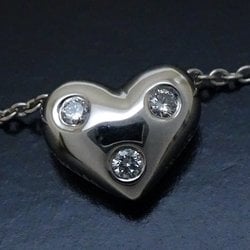 TIFFANY&Co. Tiffany Dots Heart Necklace 3P Diamond Pt950 Platinum 292547