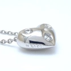 TIFFANY&Co. Tiffany Dots Heart Necklace 3P Diamond Pt950 Platinum 292547