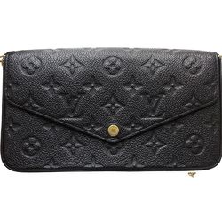 LOUIS VUITTON Louis Vuitton Wallet Chain M64064 Pochette Felicie Monogram Empreinte Noir 180749