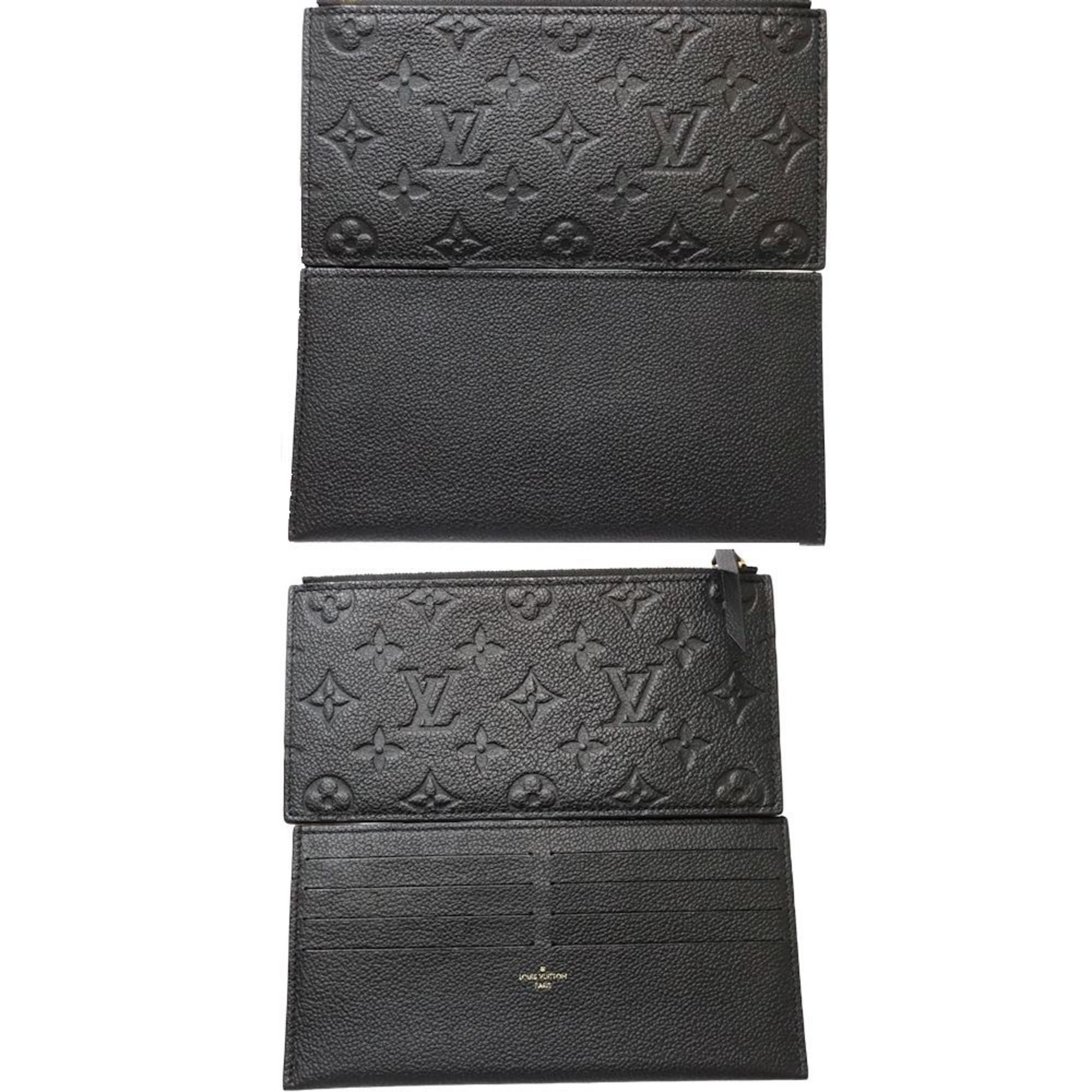 LOUIS VUITTON Louis Vuitton Wallet Chain M64064 Pochette Felicie Monogram Empreinte Noir 180749