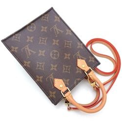 LOUIS VUITTON Louis Vuitton Monogram Petite Sac Plat M69442 2Way Bag Brown 351699