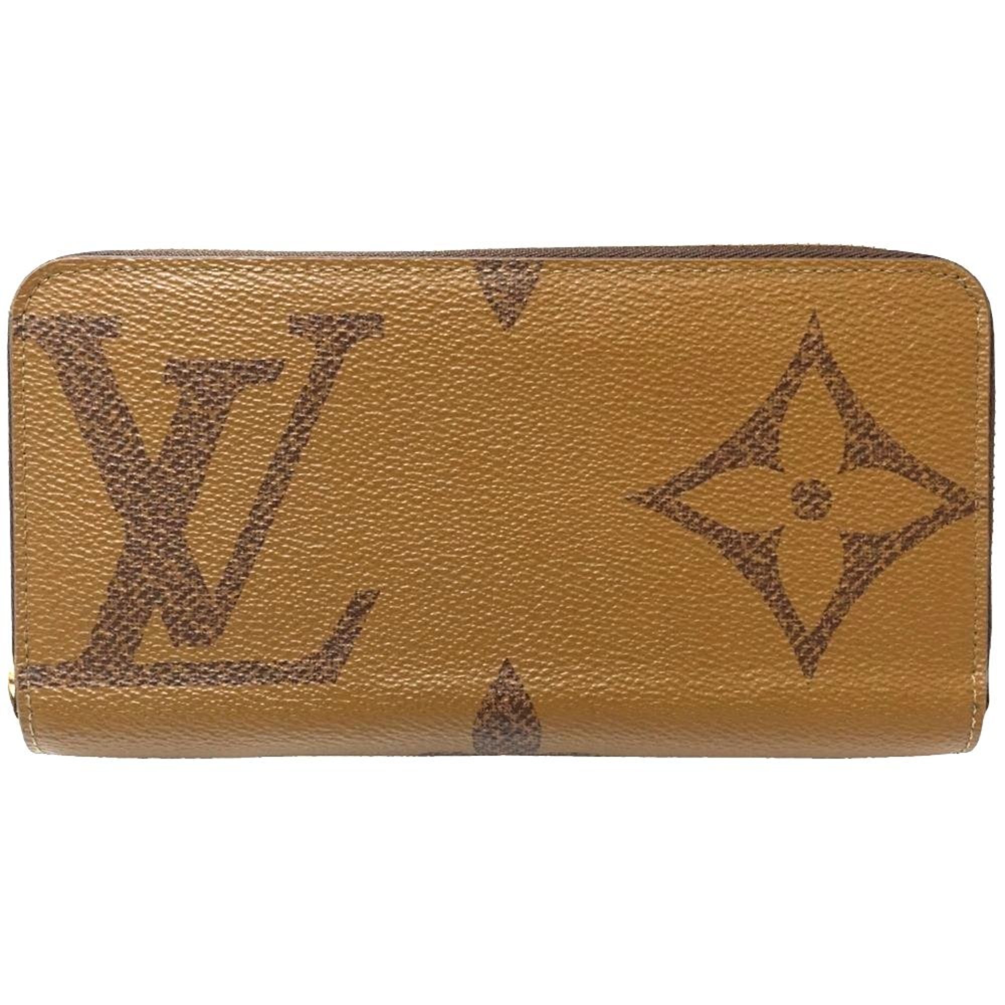 LOUIS VUITTON Louis Vuitton Long Wallet M69353 Zippy Monogram Giant Reverse Brown 180750