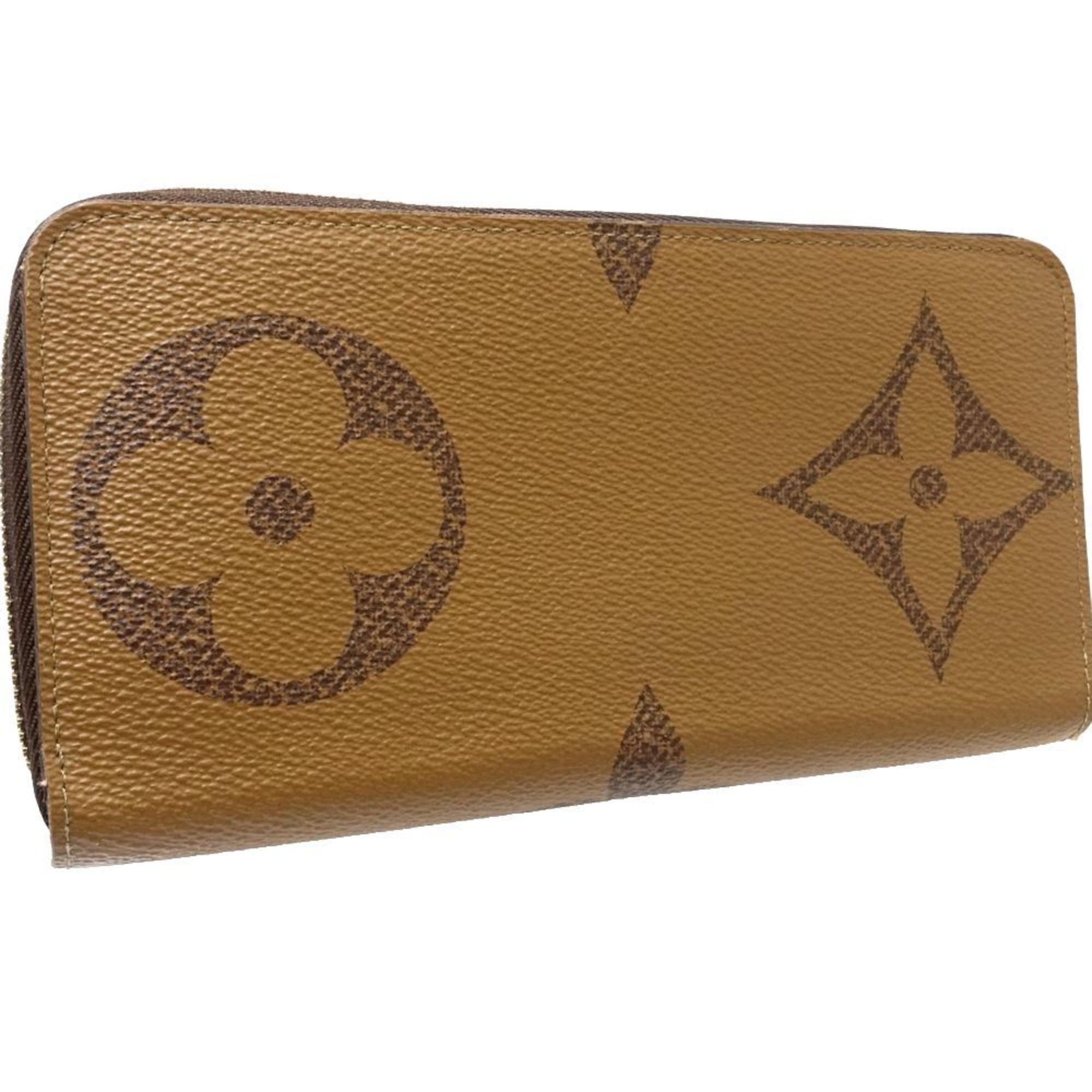 LOUIS VUITTON Louis Vuitton Long Wallet M69353 Zippy Monogram Giant Reverse Brown 180750