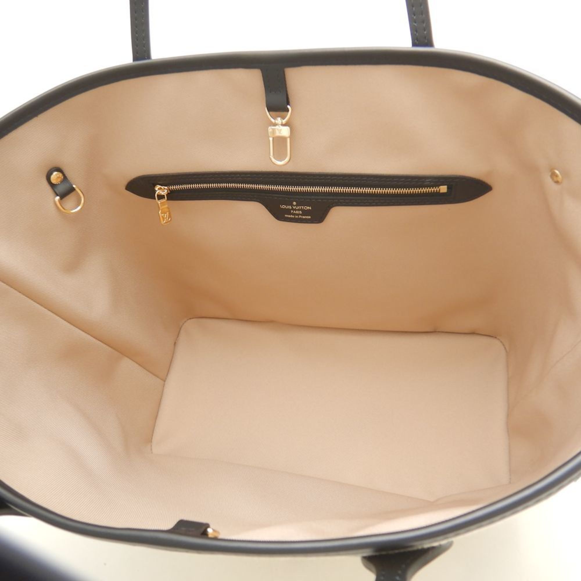 LOUIS VUITTON Louis Vuitton By the Pool Neverfull MM M22838 Tote Bag Beige Black 252178 ☆