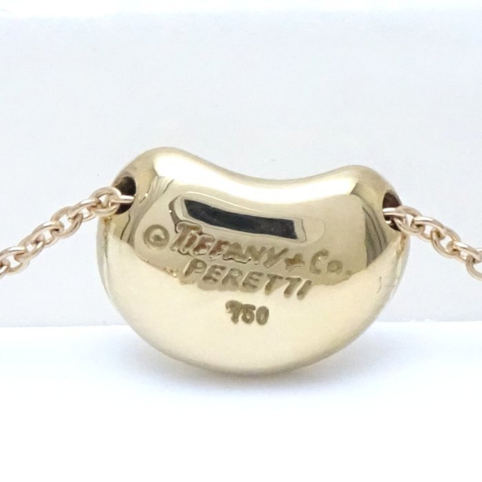 TIFFANY&Co. Tiffany Bean Necklace Elsa Peretti K18YG Yellow Gold 292519