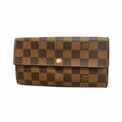 Louis Vuitton Long Wallet Damier Portefeuille Sarah N61734 Ebene Ladies