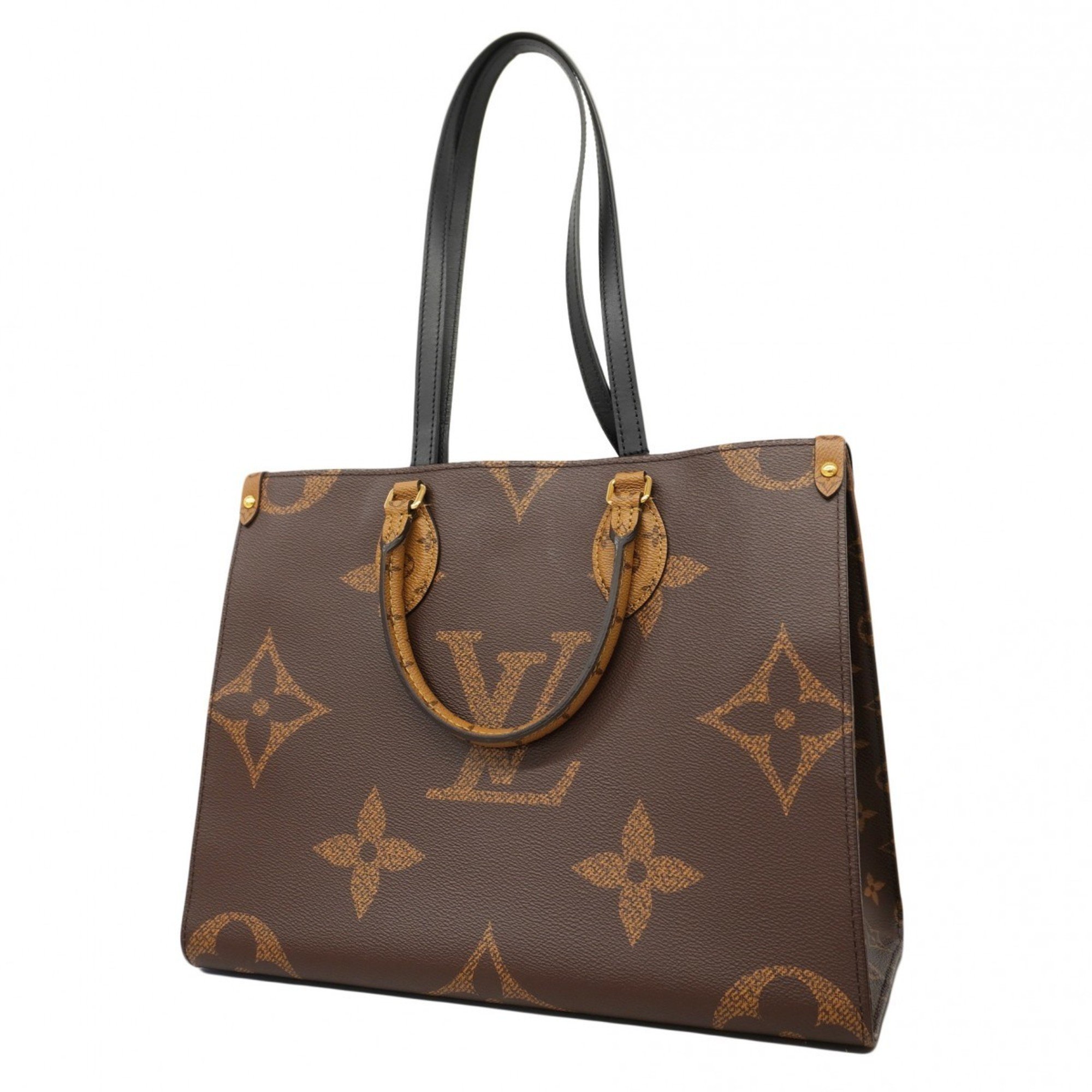 Louis Vuitton Tote Bag Monogram Reverse On the Go MM M45321 Brown Women's