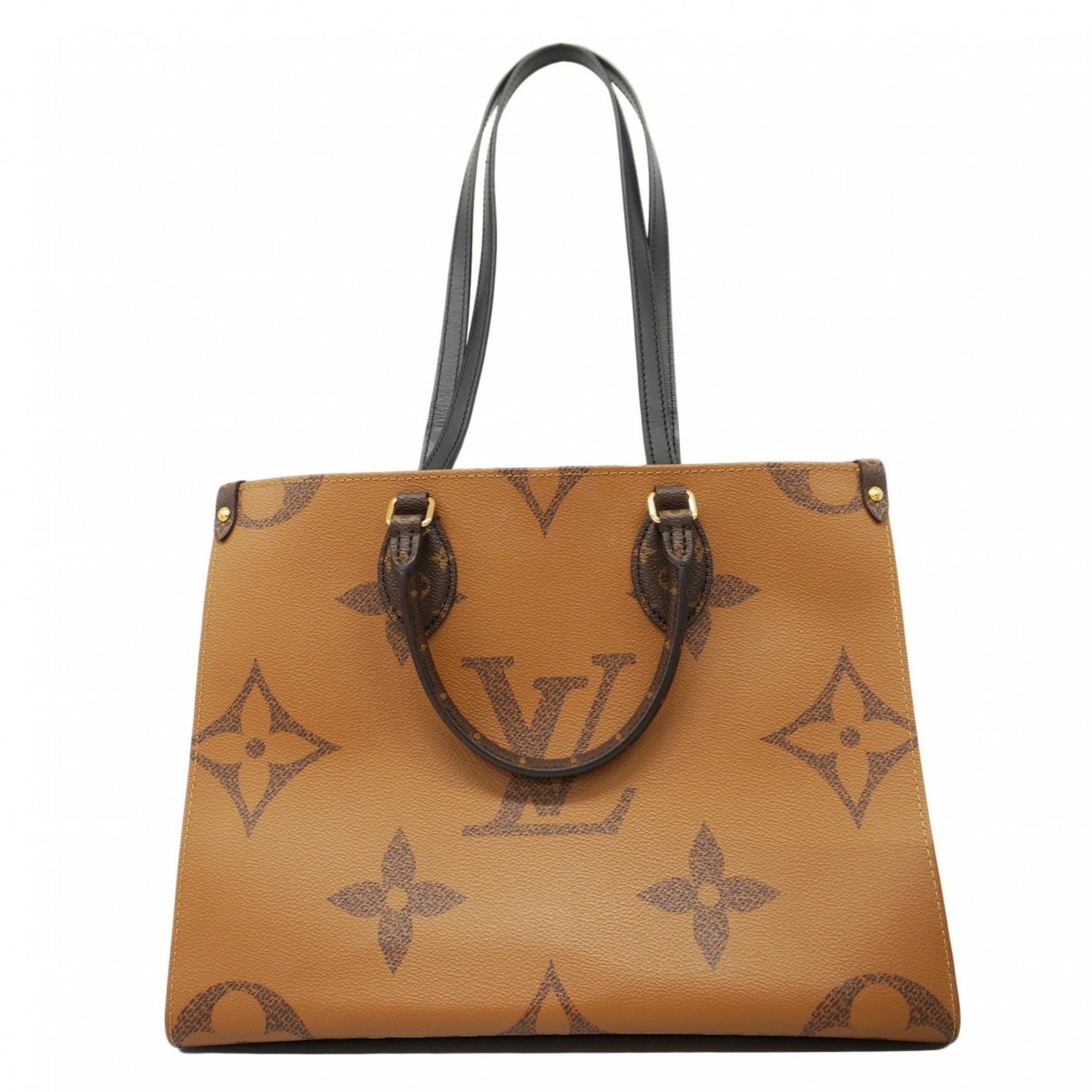 Louis Vuitton Tote Bag Monogram Reverse On the Go MM M45321 Brown Women's