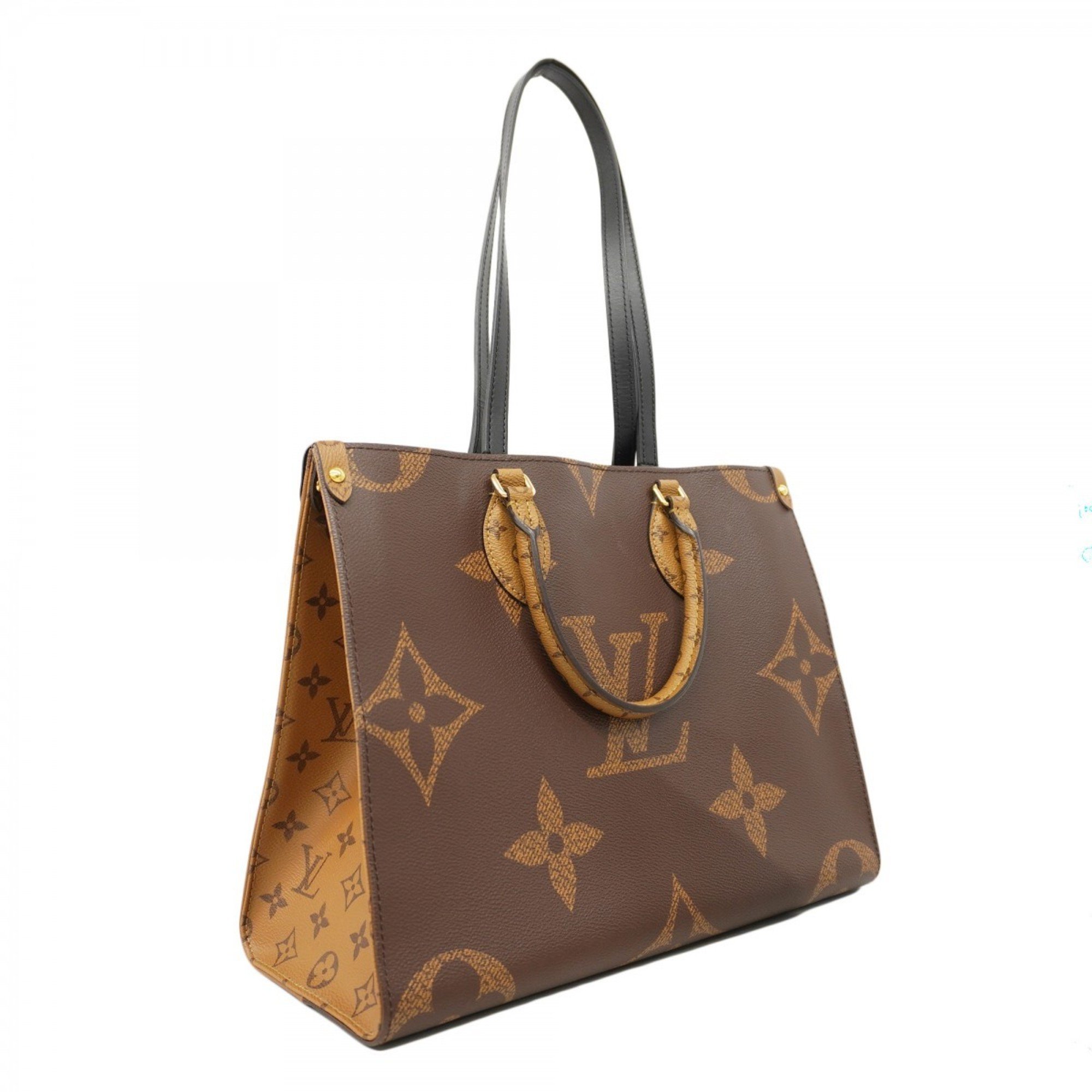 Louis Vuitton Tote Bag Monogram Reverse On the Go MM M45321 Brown Women's