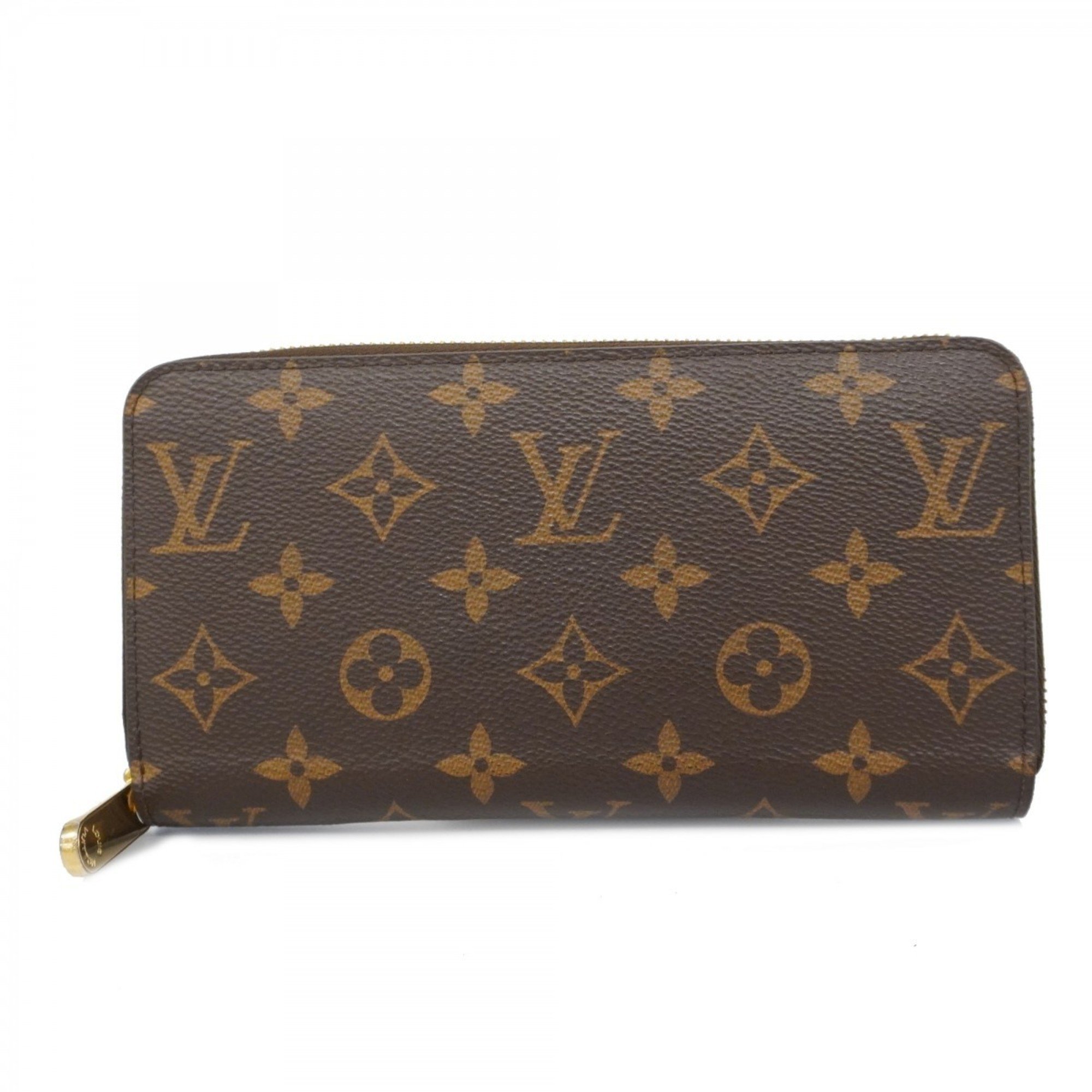 Louis Vuitton Long Wallet Monogram Zippy M42616 Brown Men's Women's