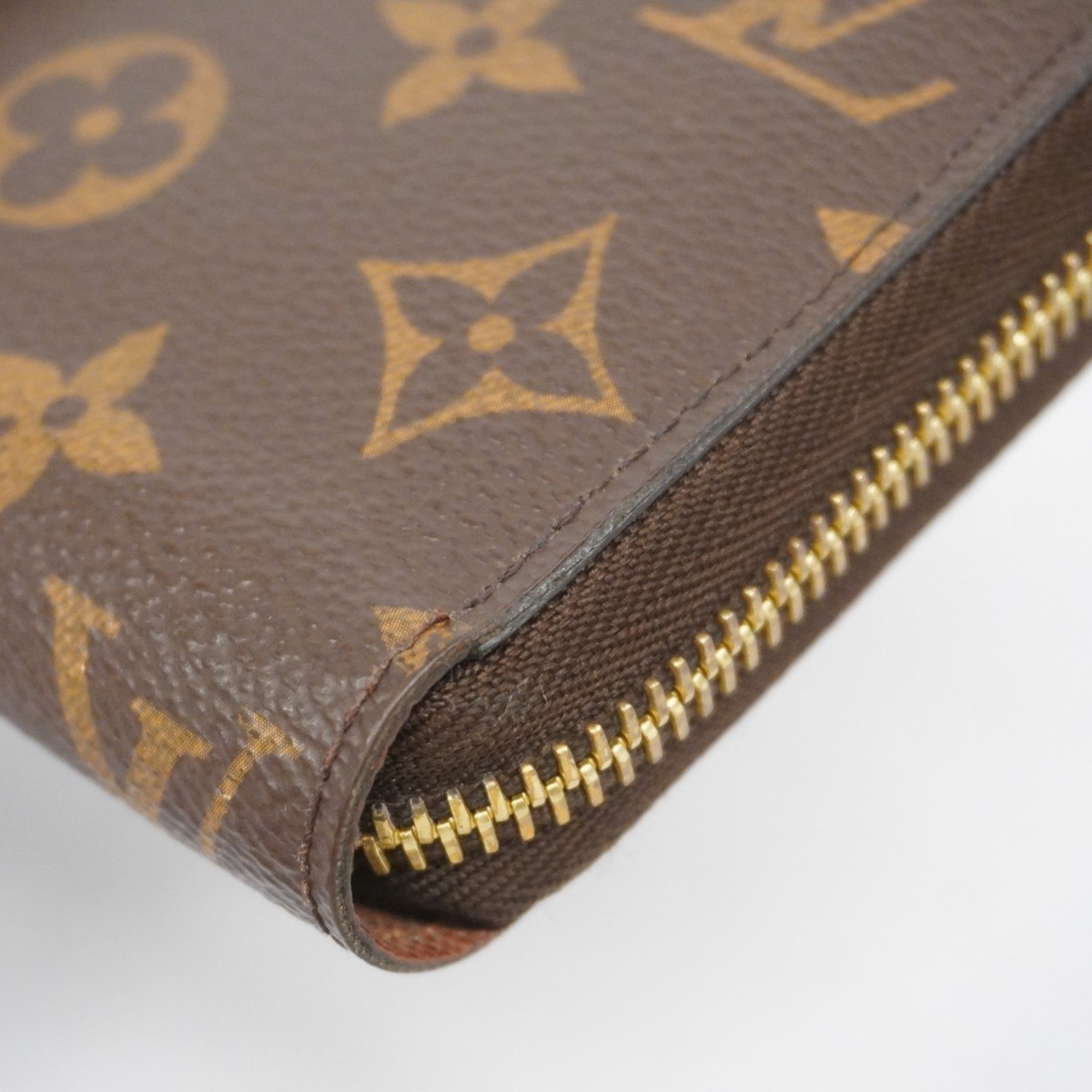 Louis Vuitton Long Wallet Monogram Zippy M42616 Brown Men's Women's