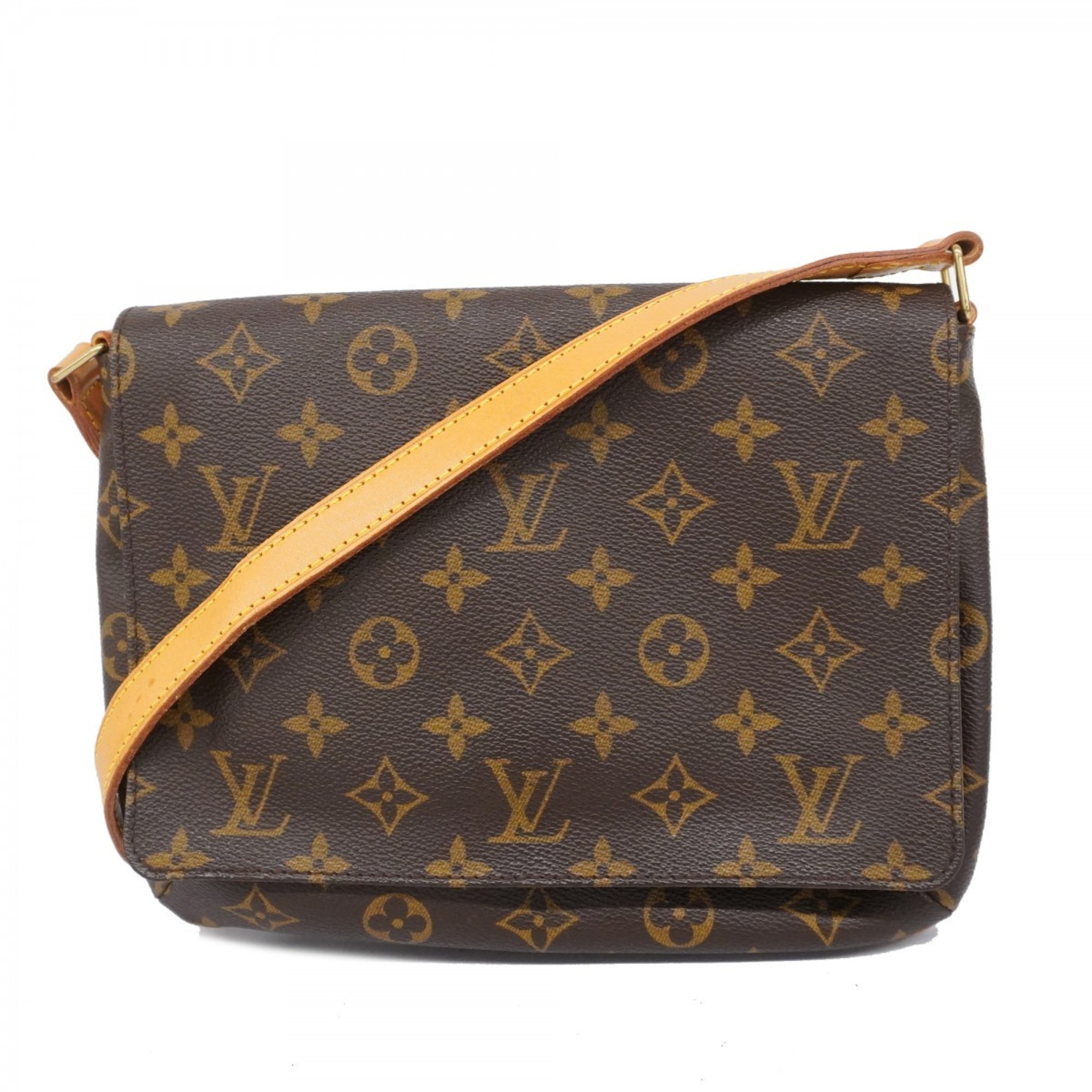 Louis Vuitton Shoulder Bag Monogram Musette Tango Short Strap M51257 Brown Women's