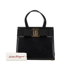 Salvatore Ferragamo Vara Ribbon Handbag Shoulder Bag BA214178 Black Leather Women's