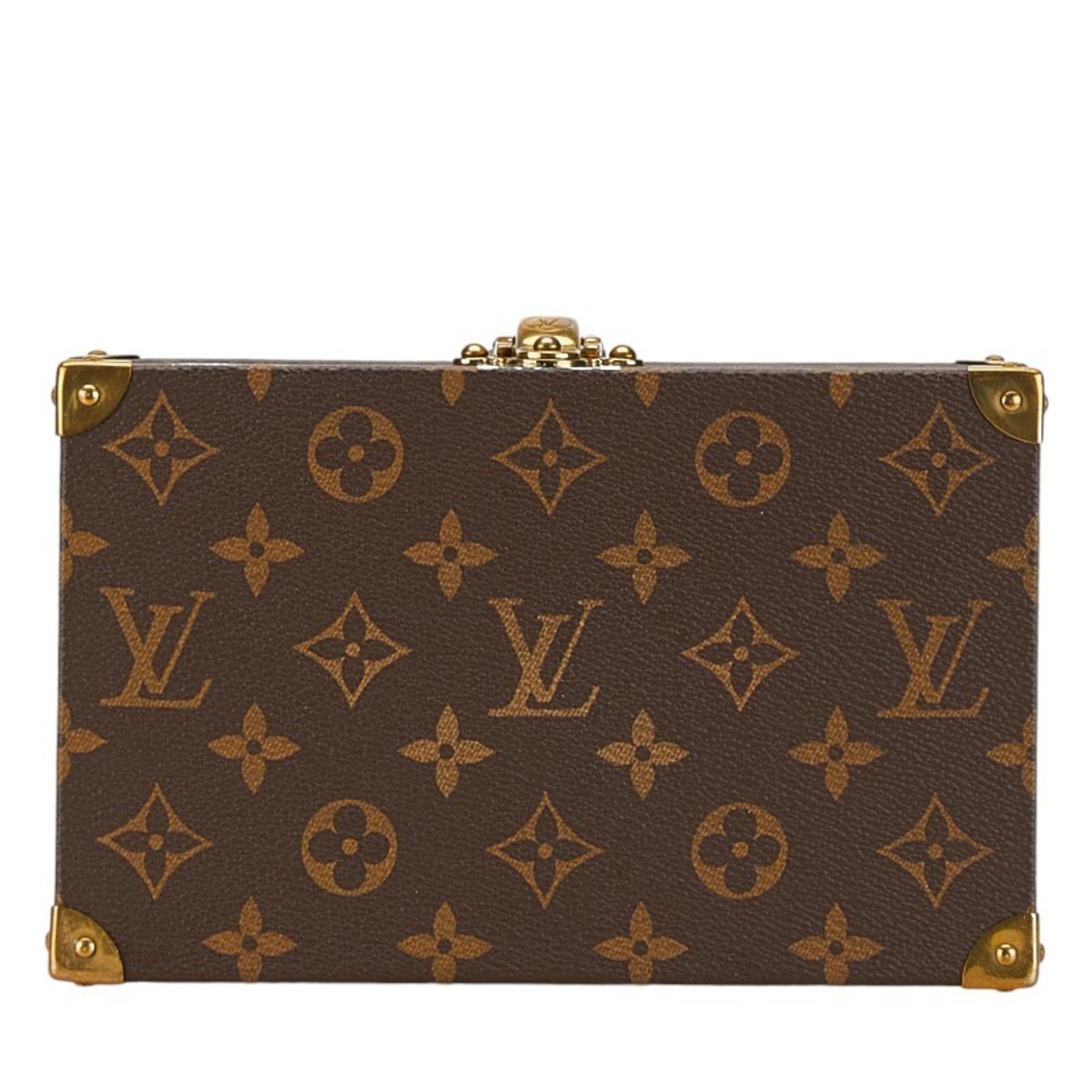 Louis Vuitton Monogram Coffret Polyvalent Shiba Inu Dog Box M41876 Brown Green PVC Leather Women's LOUIS VUITTON