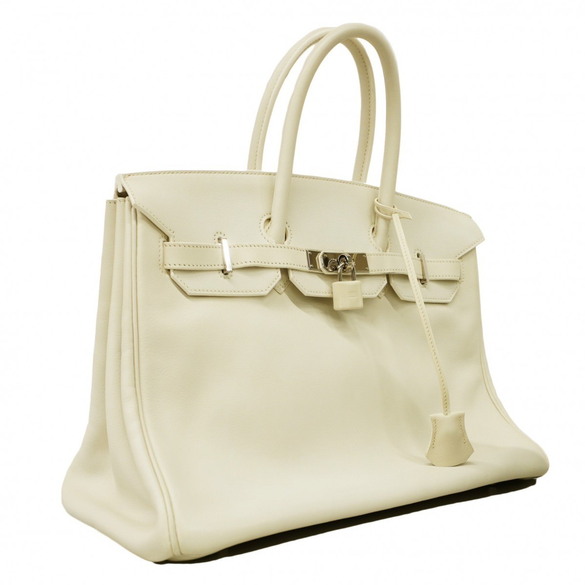 Hermes handbag Birkin 35 Swift White N engraved ladies