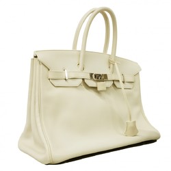 Hermes handbag Birkin 35 Swift White N engraved ladies