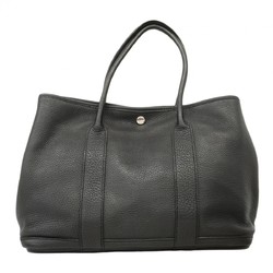 Hermes Tote Bag Garden PM Negonda Black L Engraved Ladies