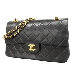 Chanel Shoulder Bag Matelasse Lambskin Black Women's