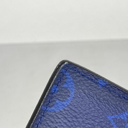 Louis Vuitton Long Wallet Taigarama Portefeuille Brazza M30297 Blue Men's