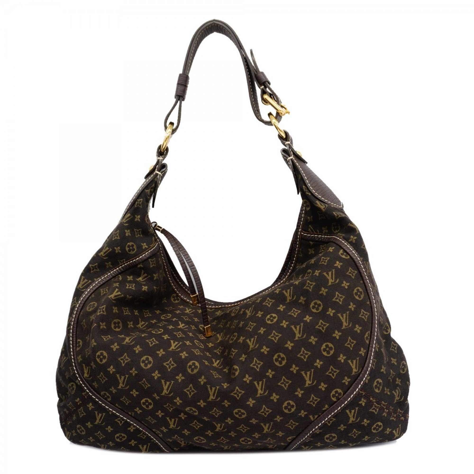 Louis Vuitton Shoulder Bag Monogram Lan Manon MM M95619 Ebene Ladies