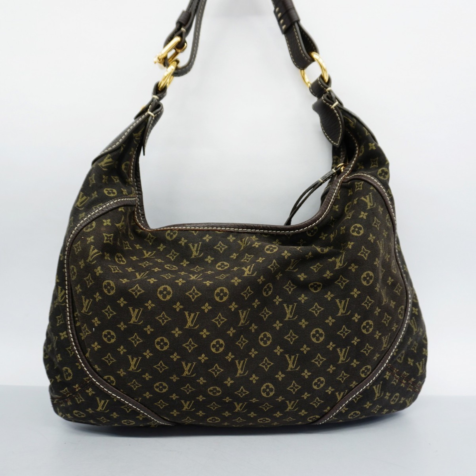 Louis Vuitton Shoulder Bag Monogram Lan Manon MM M95619 Ebene Ladies