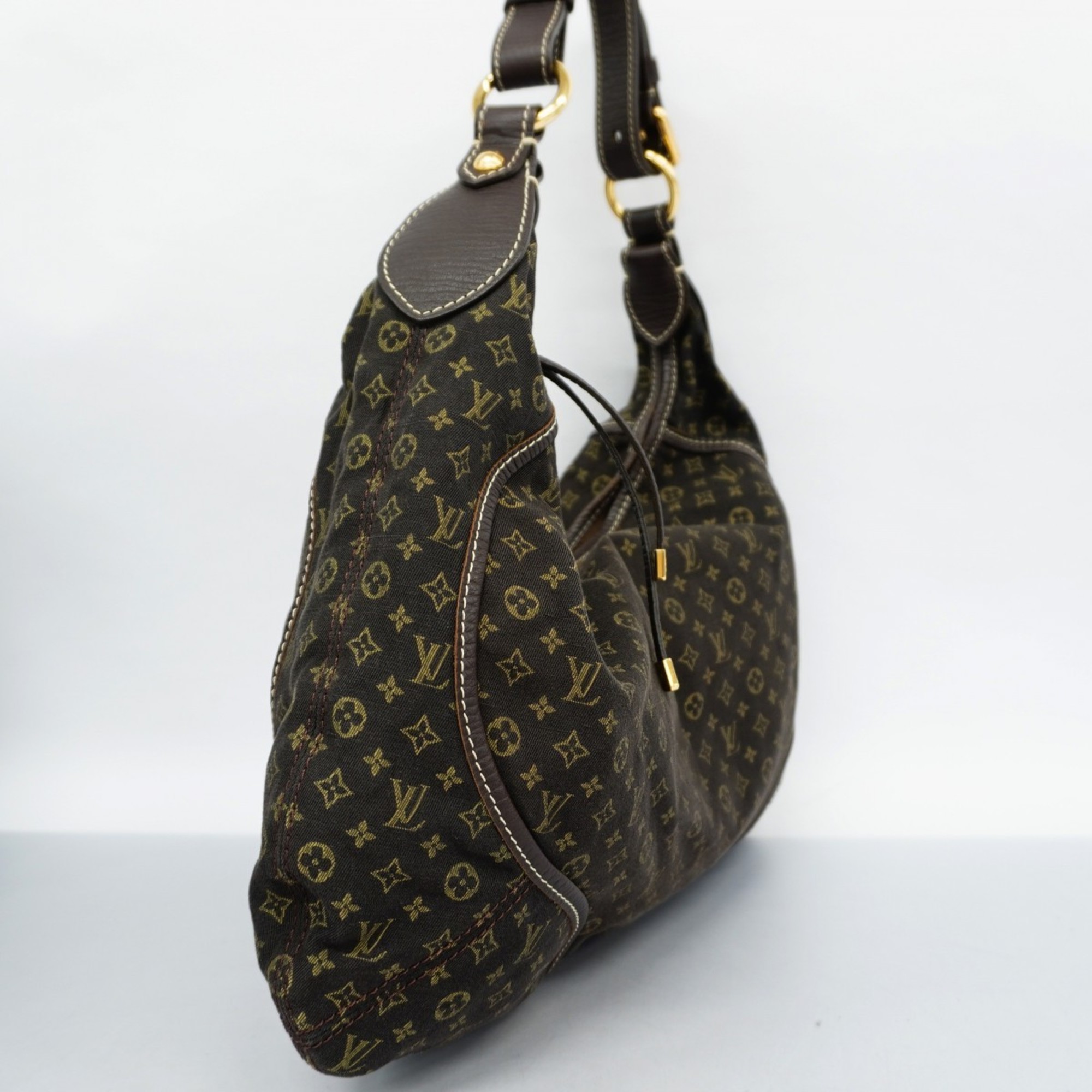 Louis Vuitton Shoulder Bag Monogram Lan Manon MM M95619 Ebene Ladies