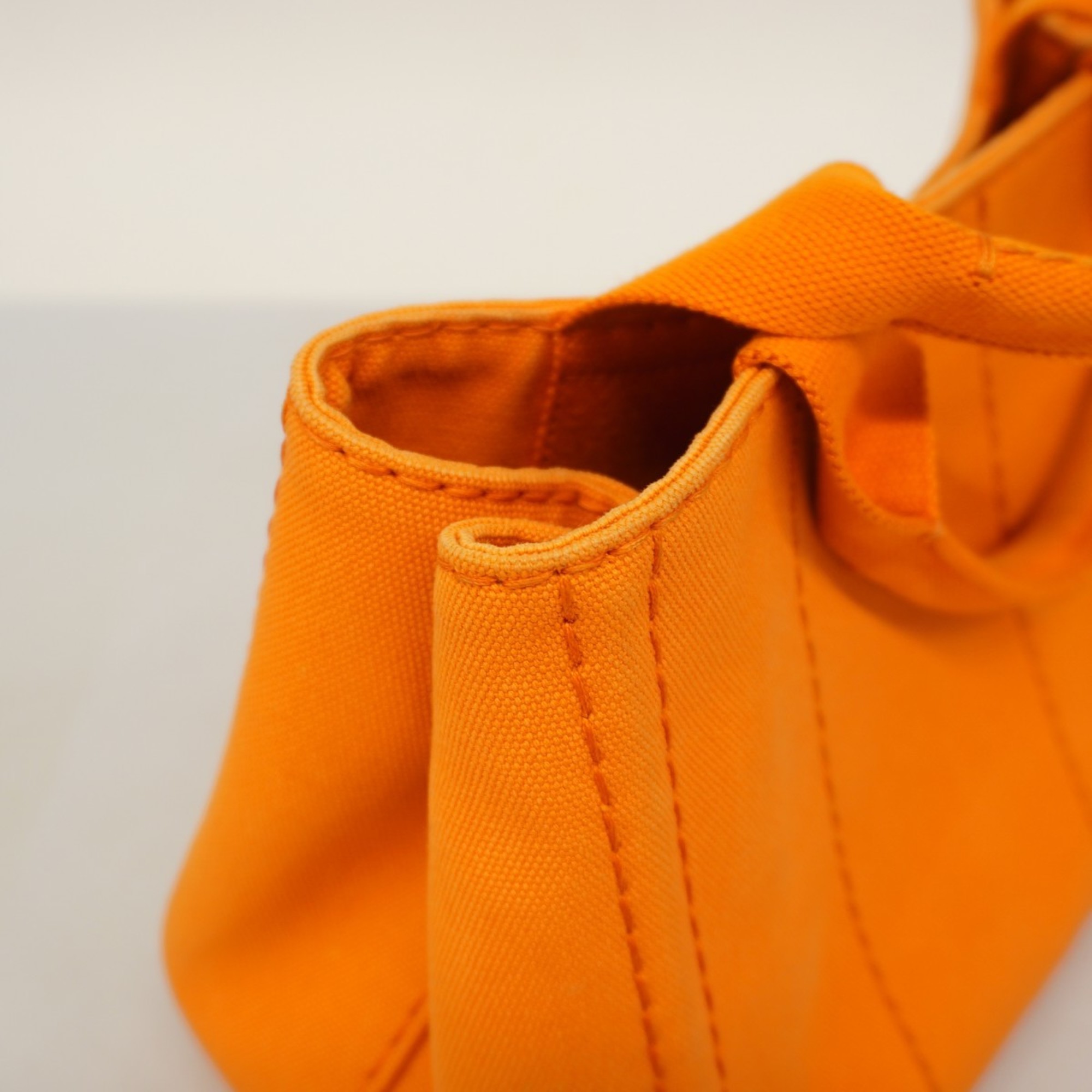 Prada Tote Bag Canapa Canvas Orange Women's