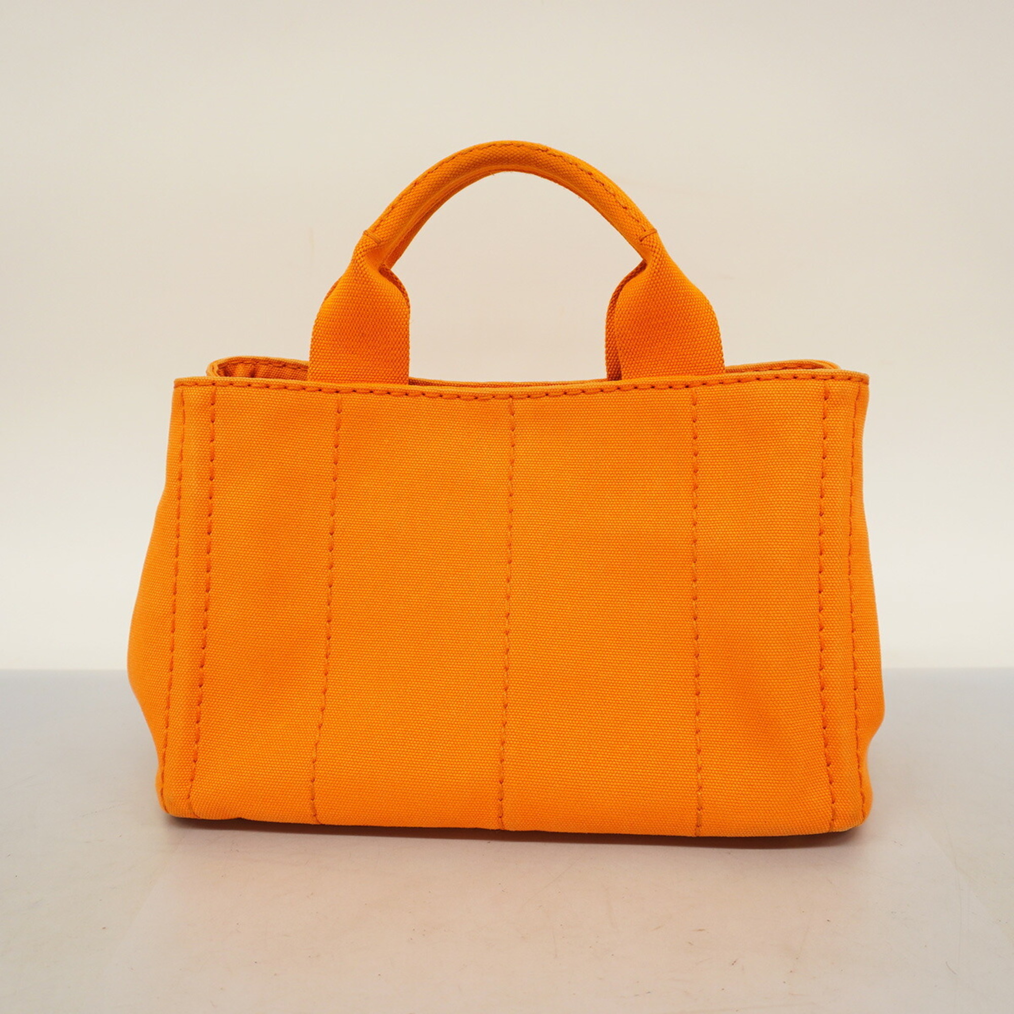 Prada Tote Bag Canapa Canvas Orange Women's