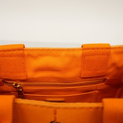 Prada Tote Bag Canapa Canvas Orange Women's