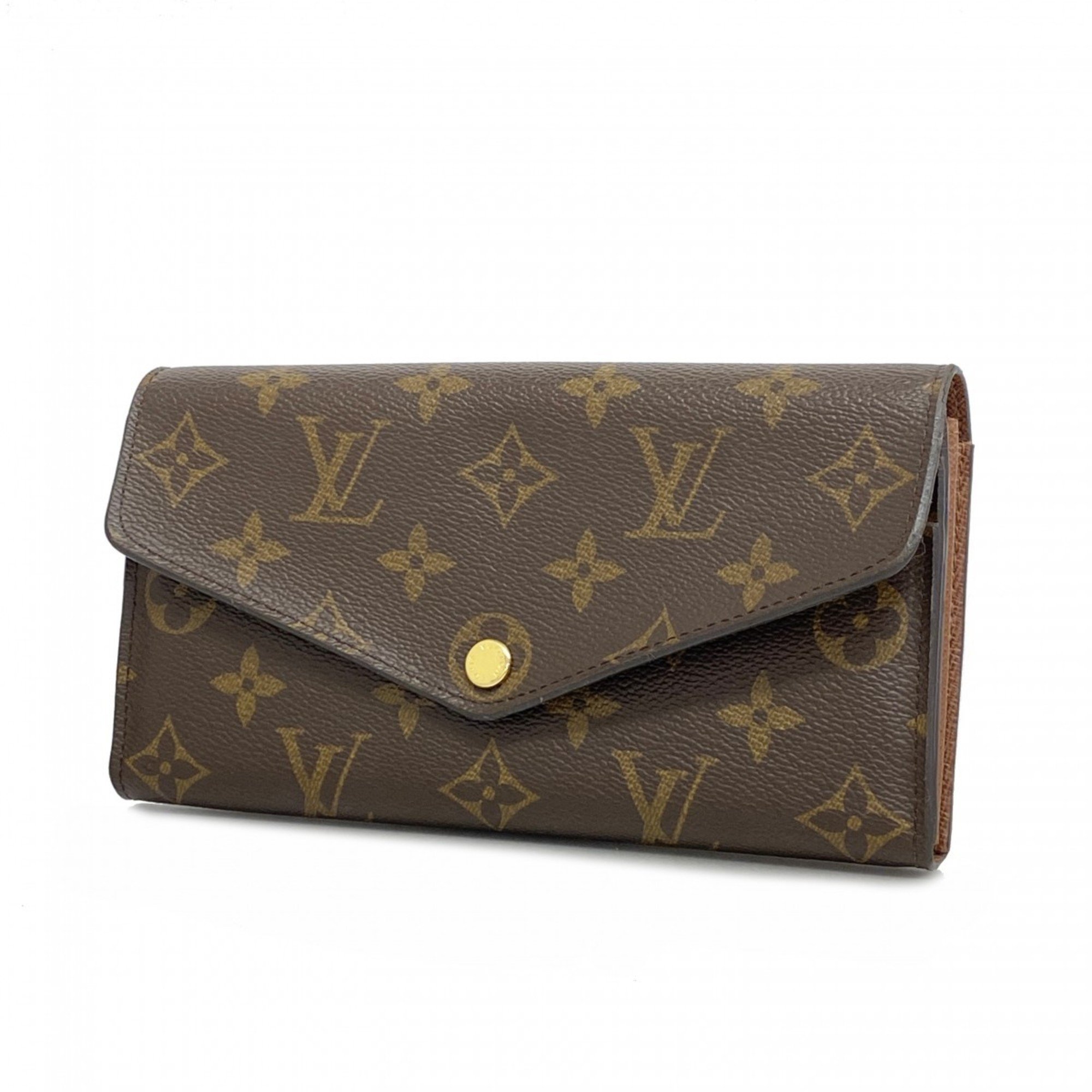 Louis Vuitton Long Wallet Monogram Portefeuille Sarah M60531 Brown Ladies