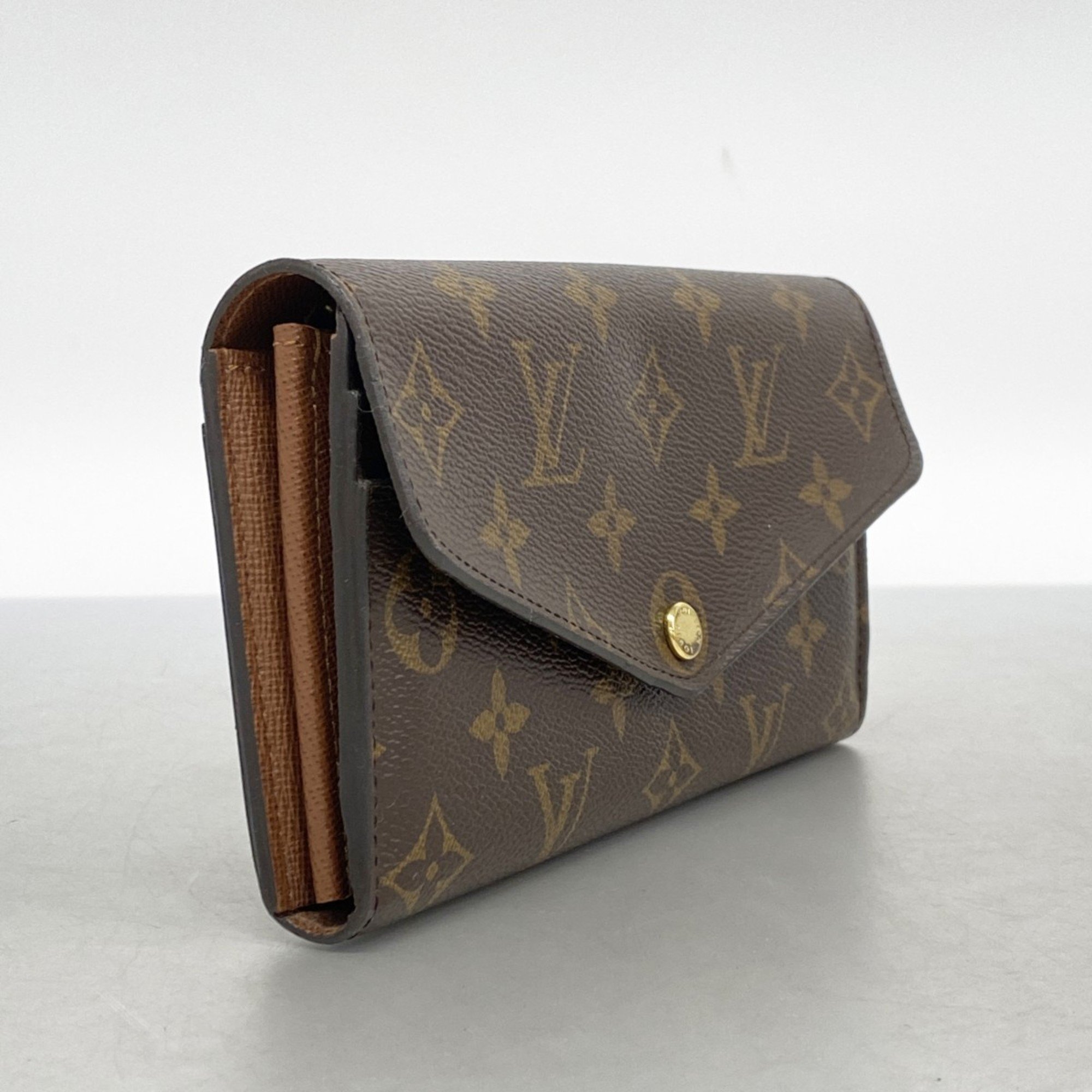 Louis Vuitton Long Wallet Monogram Portefeuille Sarah M60531 Brown Ladies