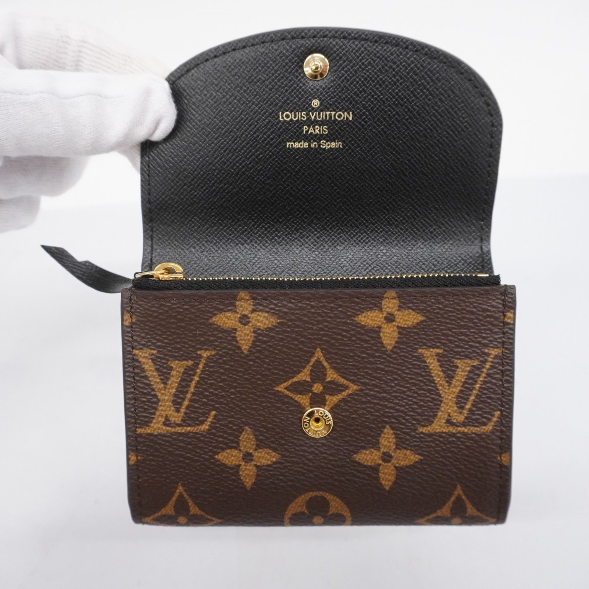 Louis Vuitton Wallet/Coin Case Monogram Reverse Portomono Rosari M82333 Brown Women's