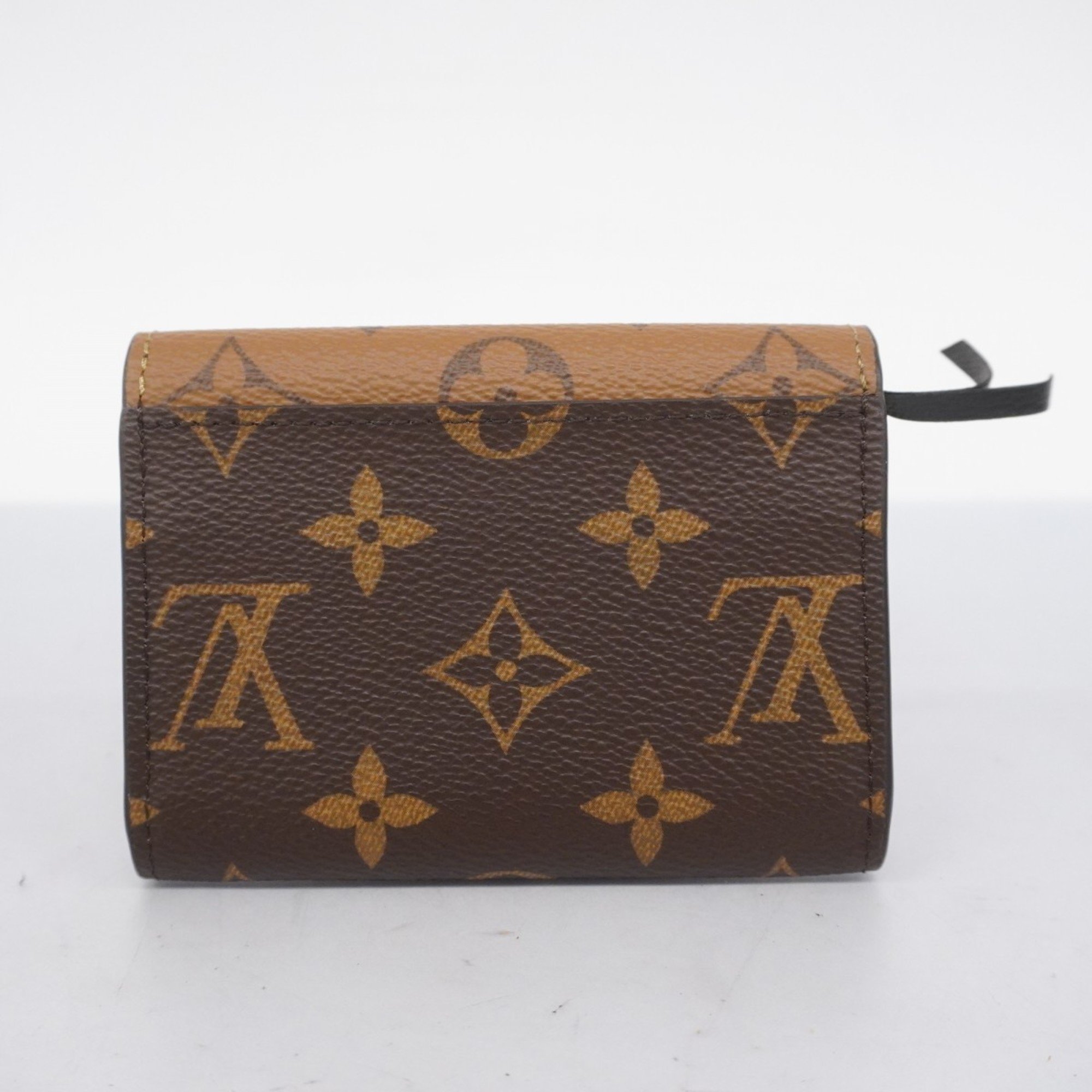 Louis Vuitton Wallet/Coin Case Monogram Reverse Portomono Rosari M82333 Brown Women's