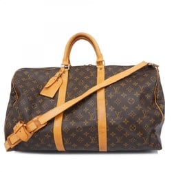 Louis Vuitton Boston Bag Monogram Keepall Bandouliere 50 M41416 Brown Men's Women's