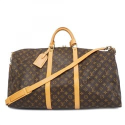 Louis Vuitton Boston Bag Monogram Keepall Bandouliere 60 M41412 Brown Men's Women's