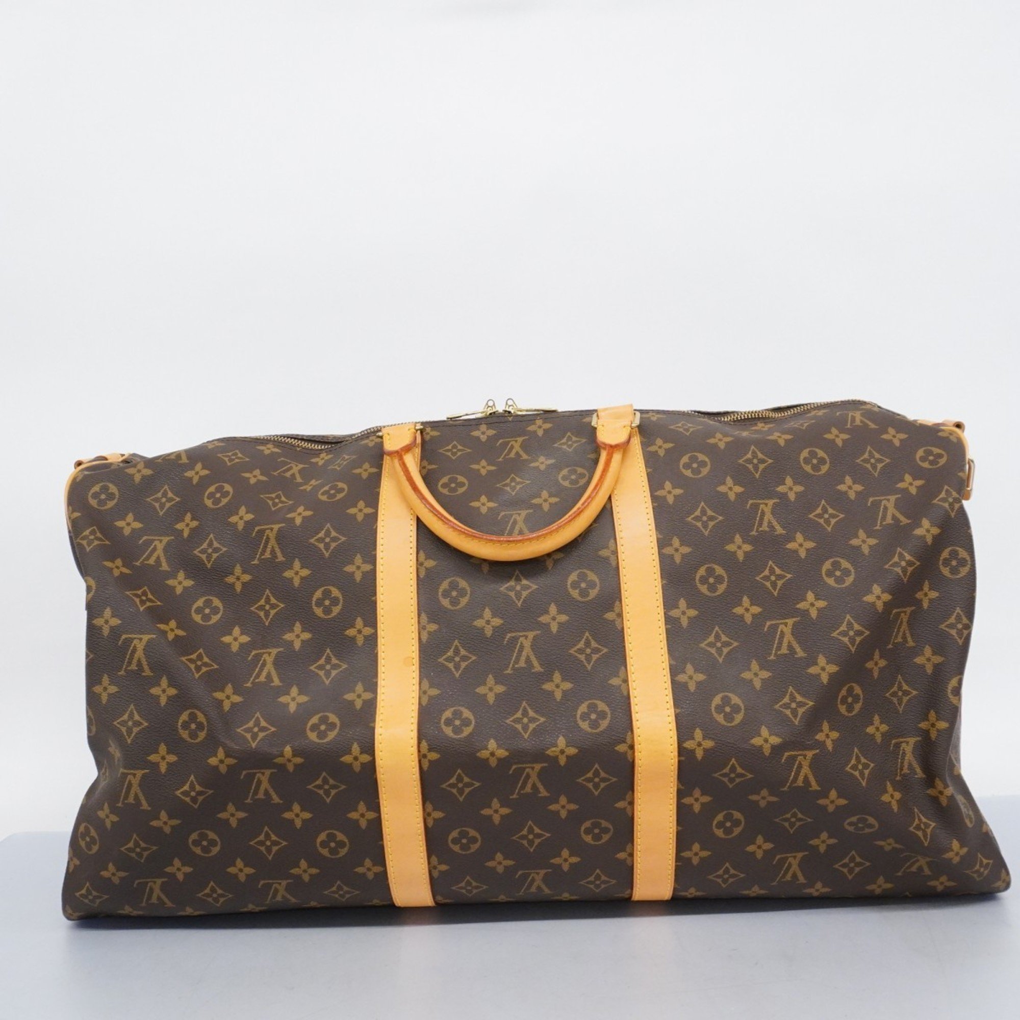 Louis Vuitton Boston Bag Monogram Keepall Bandouliere 60 M41412 Brown Men's Women's