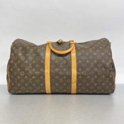 Louis Vuitton Boston Bag Monogram Keepall Bandouliere 55 M41414 Brown Men's Women's