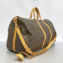 Louis Vuitton Boston Bag Monogram Keepall Bandouliere 55 M41414 Brown Men's Women's